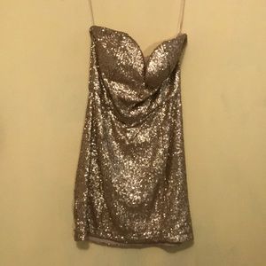 Tobi sparkle mini dress with sweetheart top